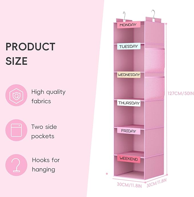 VERONLY Weekly Hanging Closet Organizer