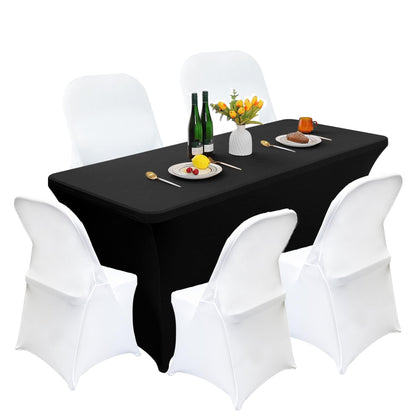 Maiangel 40PCS Stretch Spandex Folding Waterproof Chair Covers,Universal Fitted Chair Cover Protector for Wedding Party Banquet Holidays Celebration Decoration(40, White New)