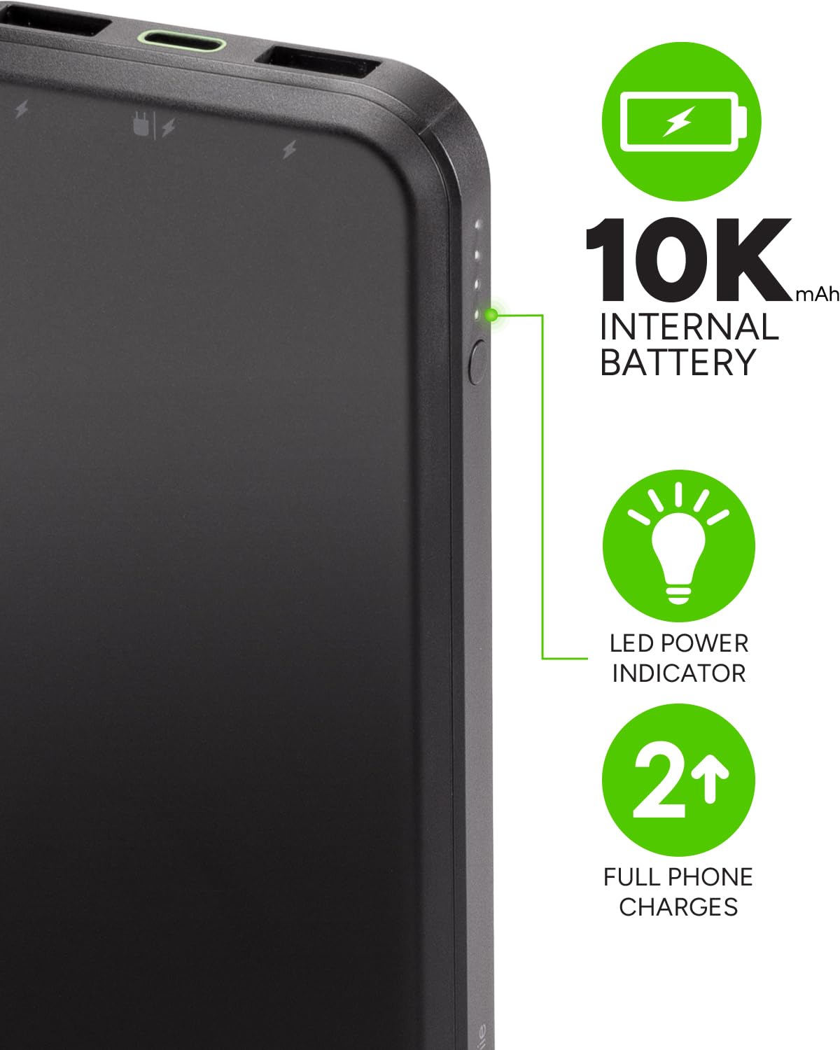 Mophie powerstation prime20 - Ultra-Compact Portable Power Bank with 20,000mAh Internal Battery, 18W USB-C PD Fast Charging, 3-Device Simultaneous Charging, Eco-Friendly Design