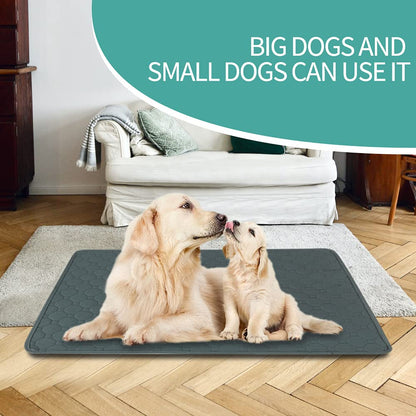EASTLION Washable Dog Mat,Non-Slip Reusable Puppy Pads for Dogs,Super Absorbent Waterproof Dog Mat Pee Pads for Dogs for Indoor Outdoor Car Travel for Dogs,Cats(39.3x27.5 inch 1 PCS) L-Grey