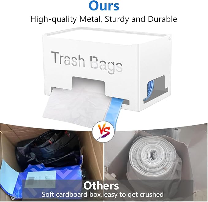 Large Trash Bag Holder Dispenser, Metal Garbage Bag Dispenser Roll Holder