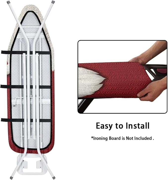 ZDCUSTOM X-Mas Ironing Board Cover 13x52 Inch, Santa Claus Scorch &
