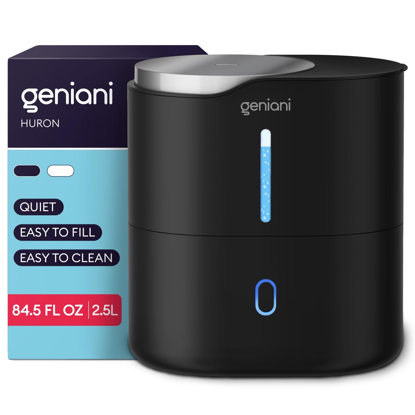 GENIANI Ultrasonic Cool Mist Humidifier for Bedroom, Large Rooms, Home, 4L - Easy Fill & Clean Humidifier for Plants w/Auto Shut-off, 40H Runtime - Quiet, Top Fill Air Humidifier