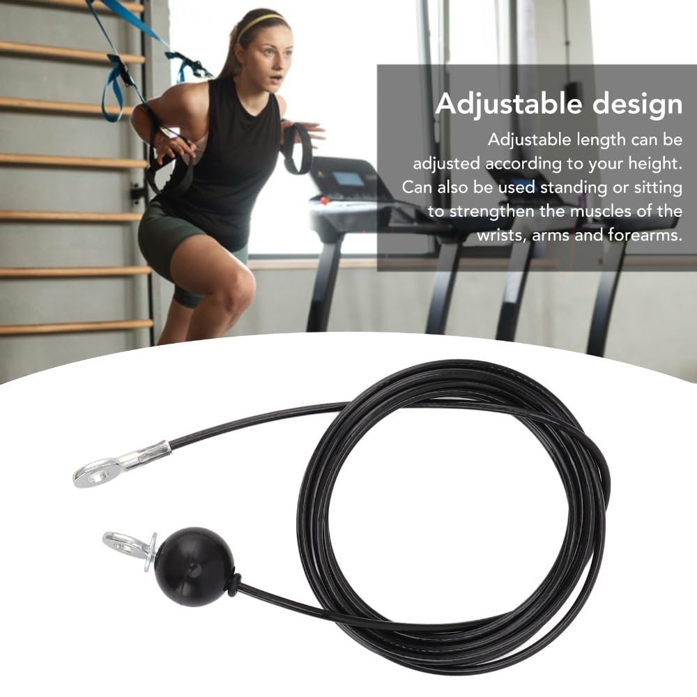 MOPFOL Steel Wire Rope 5mm Diameter - Heavy Duty Fitness Pulley Cable for Home Gym Equipment, Triceps Biceps Back Muscle Training(5meter)