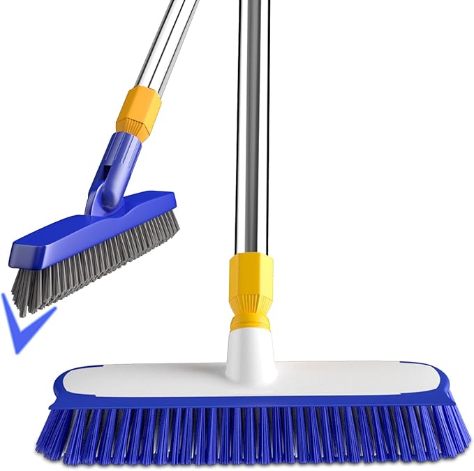 ITTAHO 12" Wide Floor Scrub and Grout Brush Set