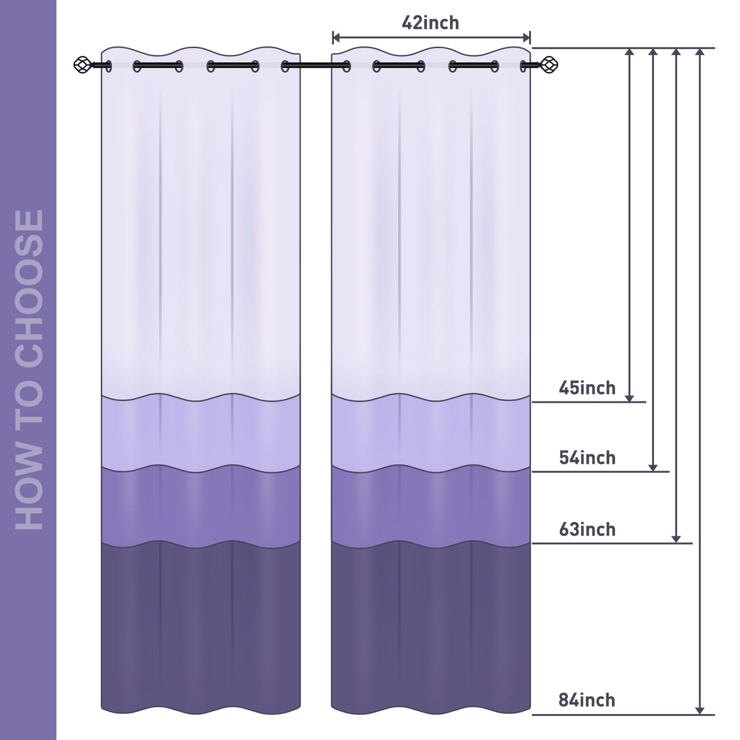 Jekeno Mountain Forest Blackout Curtains Misty Foggy Nature Scenery Mountain Woodland Trees Landscape Grommet Top Drapes Decor Bedroom Living Room Darkening Window Treatments 2 Panels Set, 52"x 84"