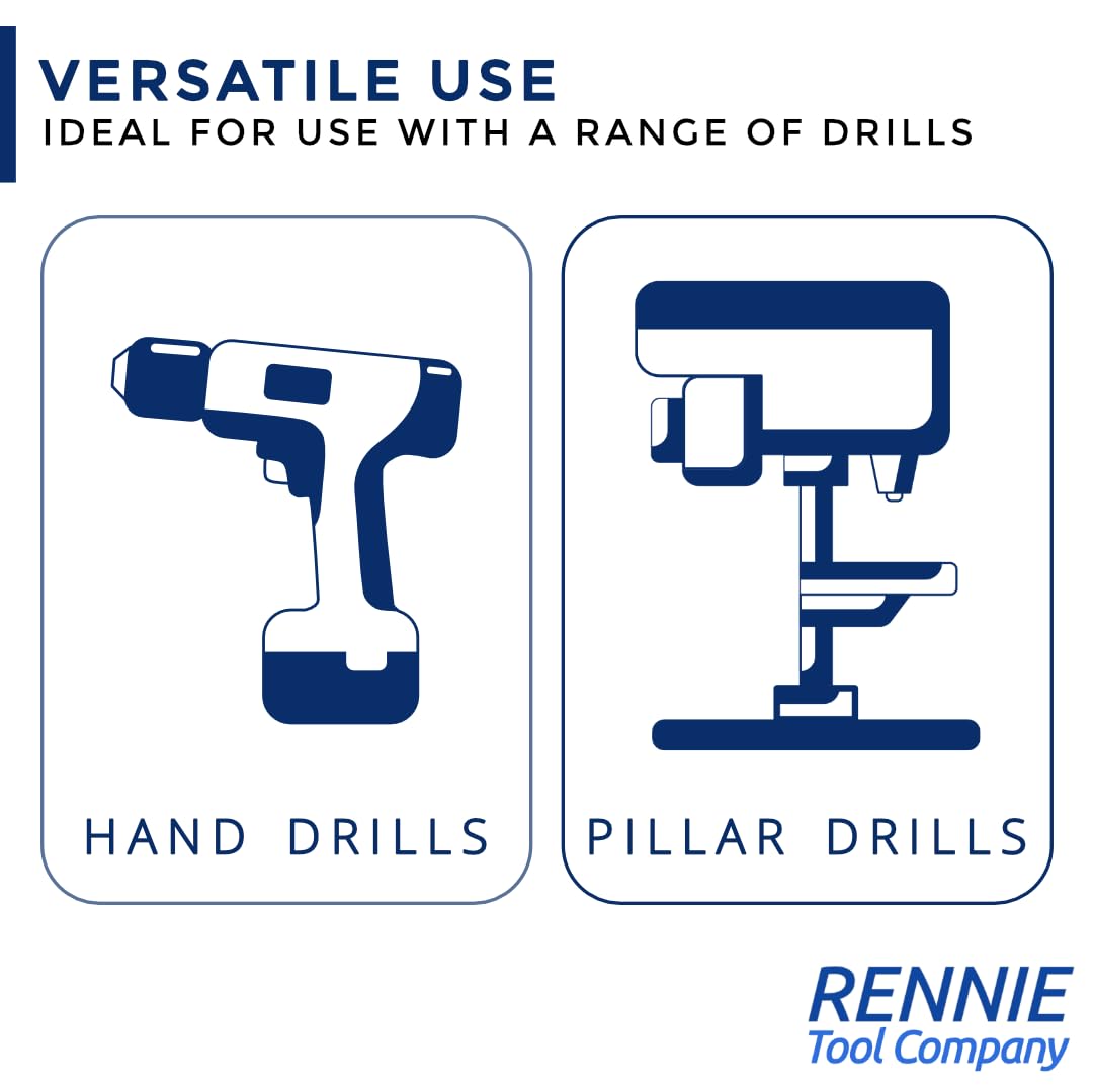 Rennie Tools - Box of 10 x 4mm HSS Gold Cobalt Jobber Drill Bit Set For Stainless Steel, Hard Metals, Aluminium, Cast Iron, Copper. Twist Drill Bit Sets Supplied In A Box. 4mm Drill Bit Set