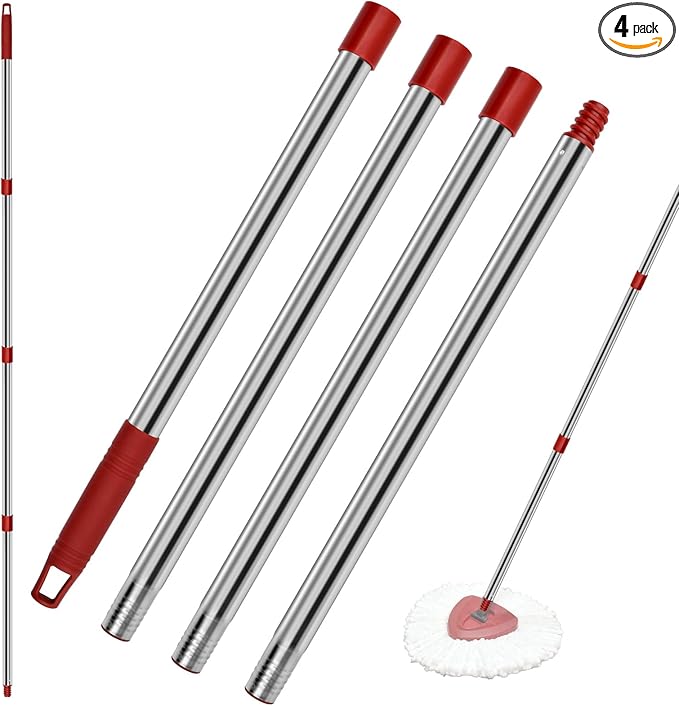 4 Section Spin Mop Replacement Handle