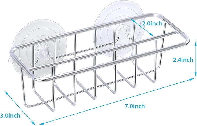 Sink Caddy Sponge Holder for Kitchen Sink Dish Cloth Hanger 2 Suspension Options