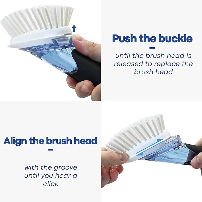 RIMAY Soap Dispensing Dish Brush, Dish Scrubber
