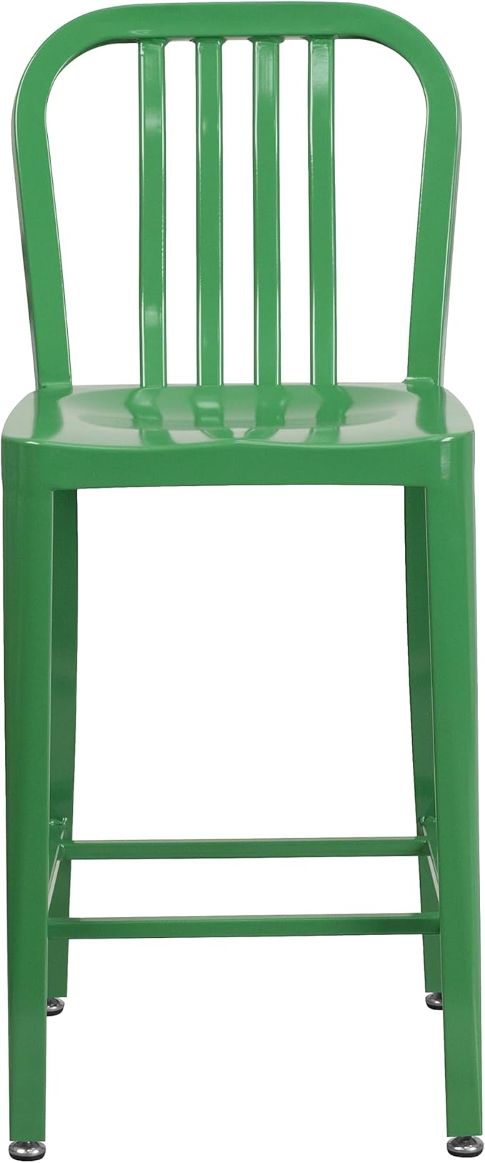 Flash Furniture Commercial Grade 24" High Green Metal Indoor-Outdoor Counter