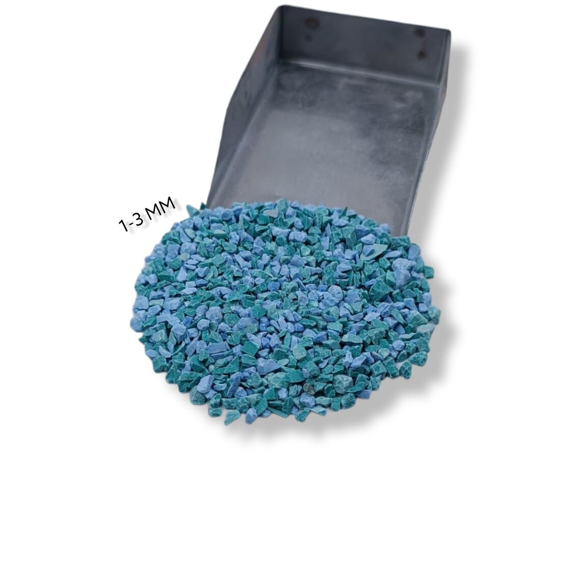 Crushed Blue Green Turquoise Coarse All Size Gemstone Powder Powder Inlay Powder Turquoise For Woodwork Inlay Stone Healing Powder (6 to 8 MM, 50 Gram (1.76 OZ))