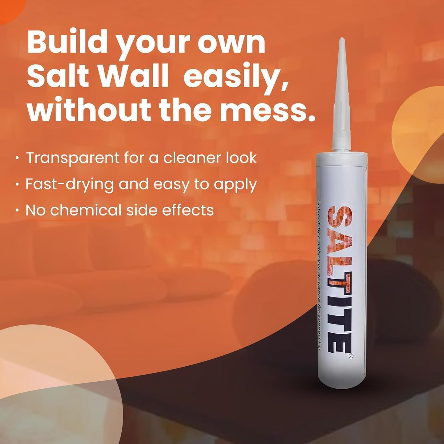 Himalayan Transparent Salt Glue for Salt Bricks and Tiles, Strong Adhesive for Building Pink Salt Walls