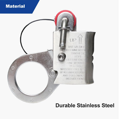 FHFallArrest Fall Protection Automatic Energy Absorbing Rope Grab，Used with 5/8” - 3/4” Lifeline Rope, for Construction,Comply to ANSI/OSHA