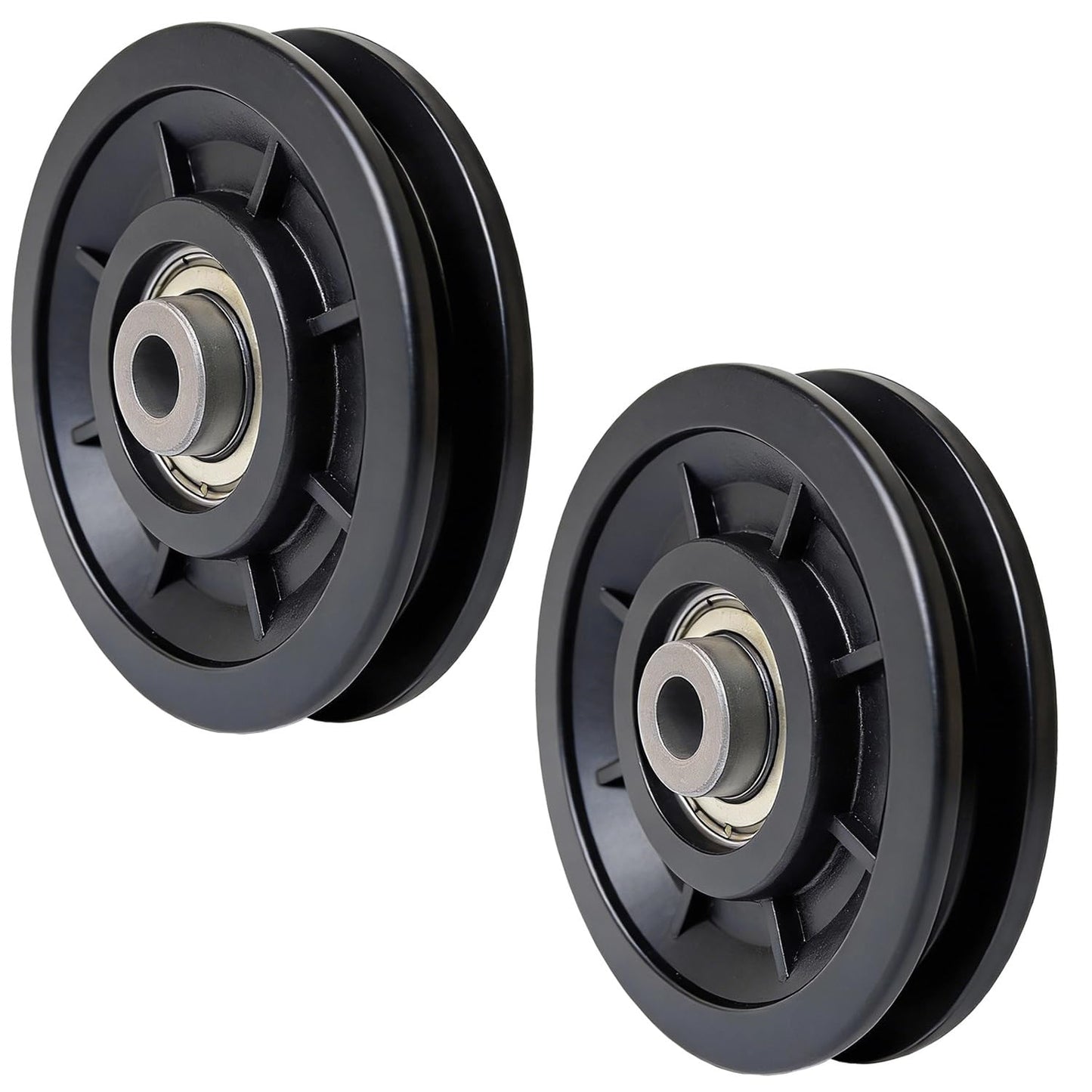 Profelinx Gym Machine Pulley Wheel 90mm Iron Core Wearproof Nylon Bearing for Cable Machine Part Replacement Home Gym Smith Machine Attachment