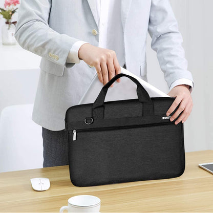 Voova Laptop Bag 15.6 Inch, Waterproof Computer Case Sleeve for MacBook Air 15 M2, MacBook Pro 15/16, 15-16” HP Dell Lenovo Laptop, Slim Briefcase Messenger Bag with Shoulder Strap, Men Women,Black