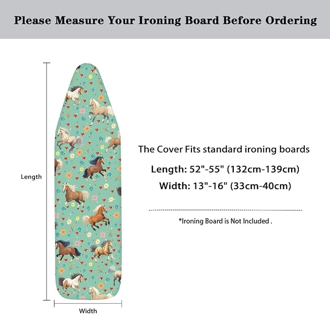 Flower Horse Iron Board Cover