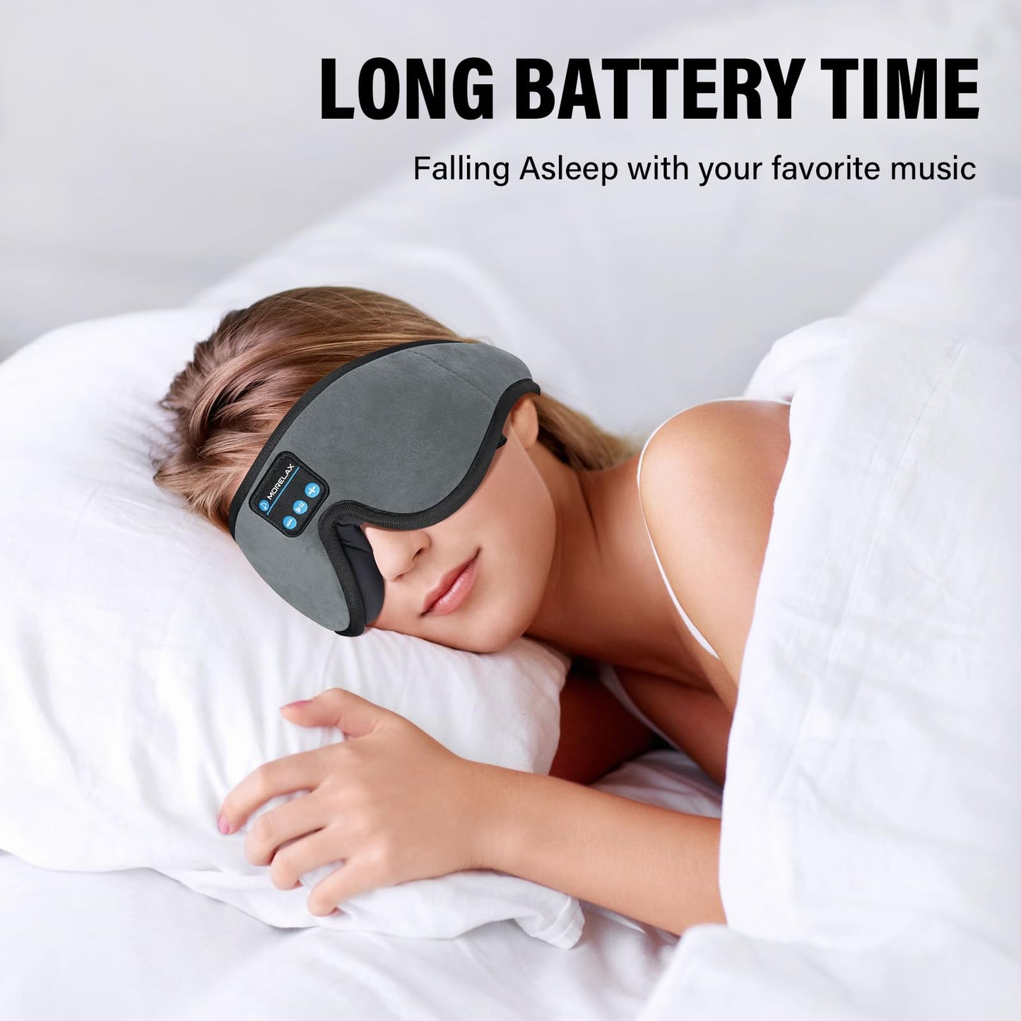 Sleep Headphones,Sleep Mask for Side Sleeper,3D Eye Mask for Sleeping with Stereo Speakers,Bluetooth Headphone,Perfect for Gifts for Women/Men Black