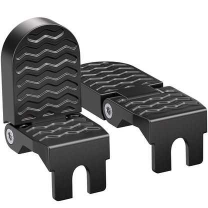 TOBWOLF 2PCS 10MM U Slot Bike Rear Pedals, Aluminium Alloy Bicycle Foot Pegs, Non-Slip Foot Pegs for Passenger, Folding Rear Bike Footrest Pedals for E-Bike, Mountain Bike, Folding Bicycle