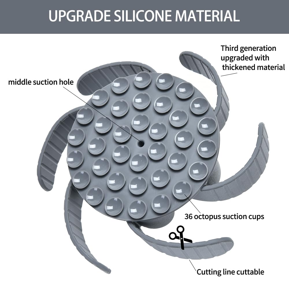 Slow Feeder Dog Bowls Insert,Third Generation upgradedSuper Firm Eating Bowl（Cuttable） for Large Breed and Medium Small Size Compatible with Regular Elevated Metal Glass Dog Bowl (Gray) (Grey)