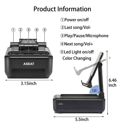 Gifts for Men Him, Cell Phone Stand with Bluetooth Speaker&Led Color Changing Light, Unique Gifts for Women Dad Her Husband, Cool Tech Gadget Wireless Speaker, Birthday Gifts for Men, Ideal Gifts