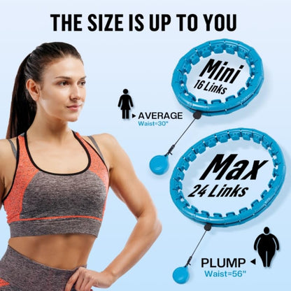 THE TOYAGATOR Weighted Hula Hoop for Adults Weight Loss, Adjustable Infinity Hoop with 24 Detachable Links, Exercise Hoop Suitable for Men and Women (Weighted Hula Hoop)