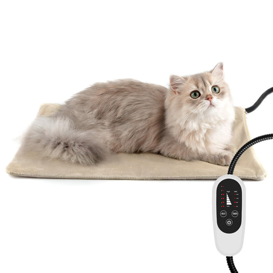 NICREW Pet Heating Pad with Auto Shut Off, Electric Pet Heated Bed Mat for Cats and Dogs, Temperature Adjustable, MET Safety Listed, 40 x 45 cm
