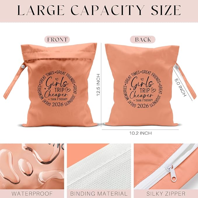 Girls Trip Gifts Wet Dry Bag, Beach Bag Wet Bag Favors,