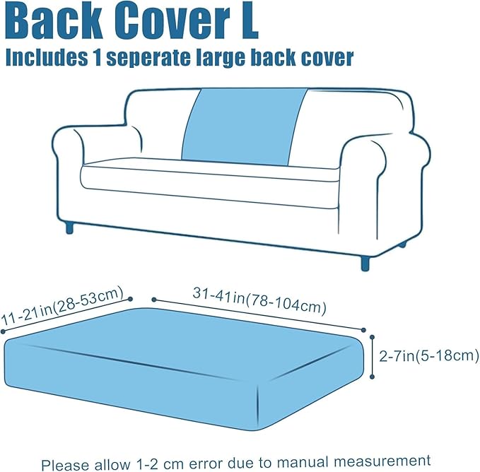 Smiry Waterproof Couch Cushion Covers, Stretch Jacquard Thick Sofa Cushion