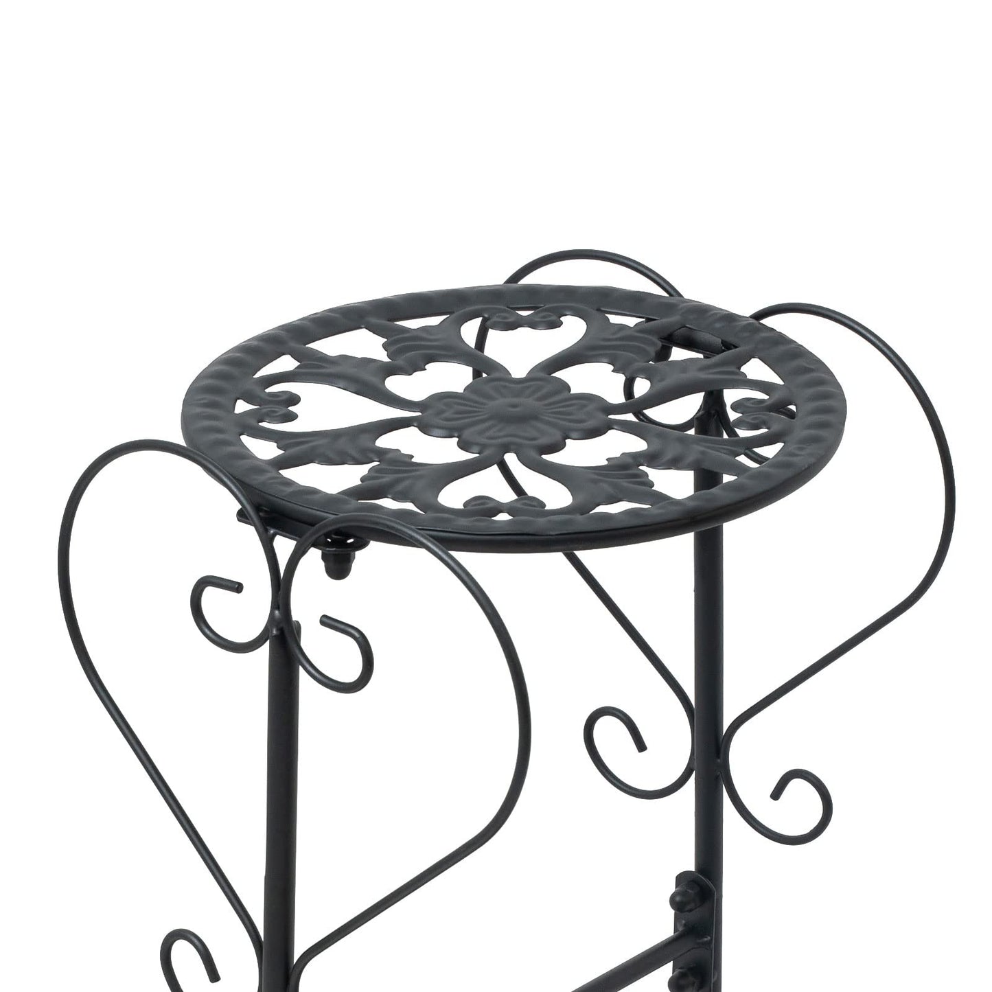 njxbrek 4 Tier Plant Stand, Plant Stand Indoor Outdoor Shelf Metal Holder Pot Rack, Flower Pot Holder Display Racks for Garden Patio Lawn Balcony Office