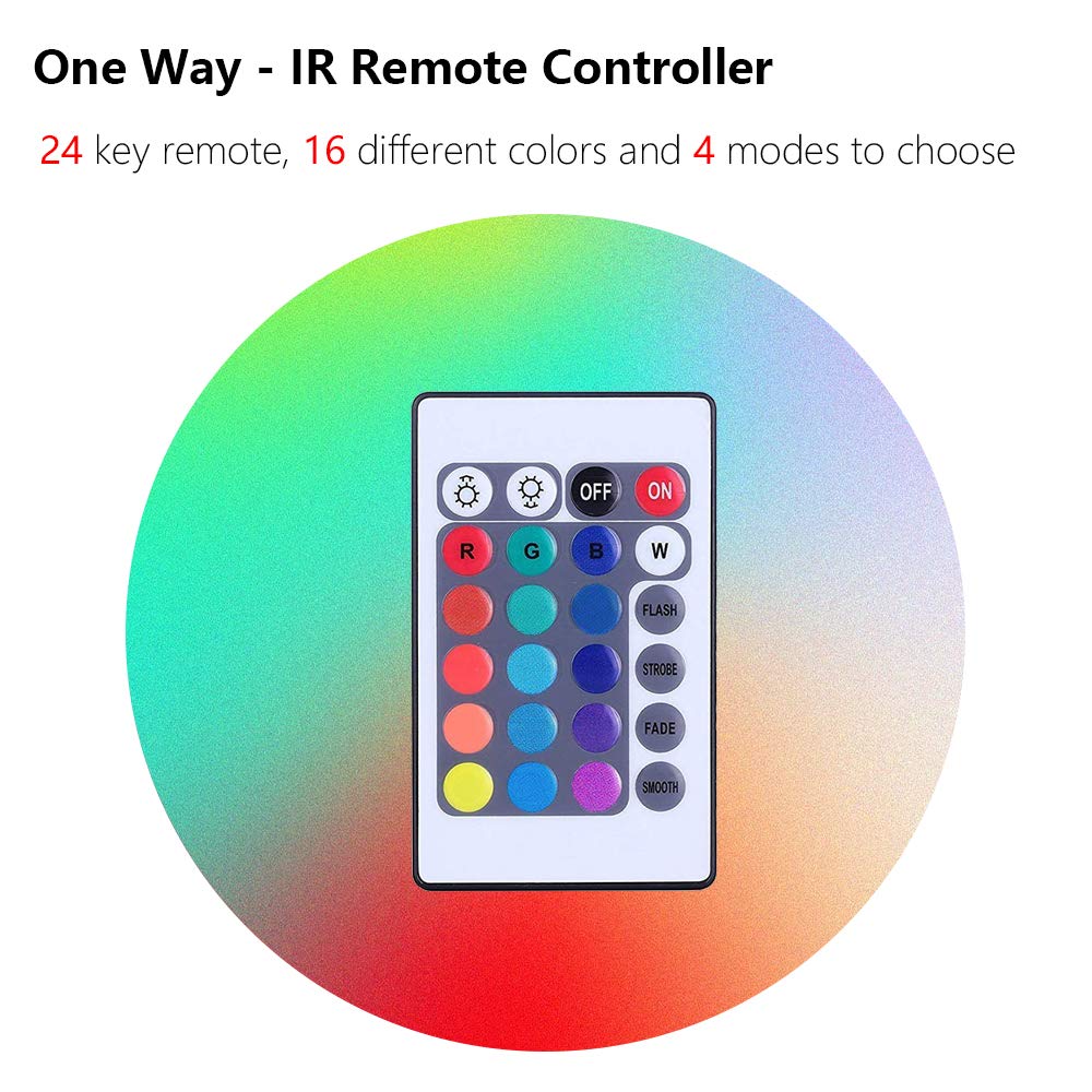 2 Pack 3D Led Night Light Lamp Base, Includes Remote Control, Blank Acrylic and Charger Cable, Adjustable 7 Colors Lights Base