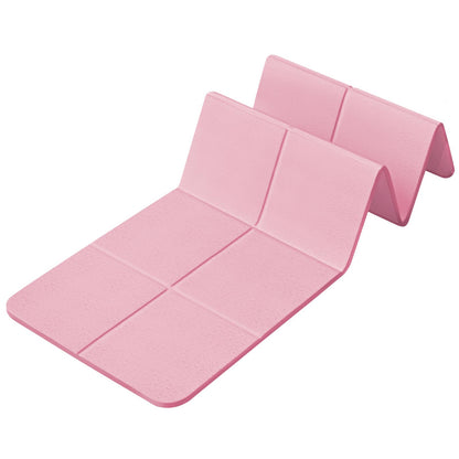 Kanonmaori Foldable Yoga Mat for Travel 72"x 32"x 0.32"Inch, 8mm Thick Folding Exercise Mat, Outdoor Non-slip Pilates Mat for Women & Men, Wide Yoga Mat Packable for Workout and Fitness（pink）