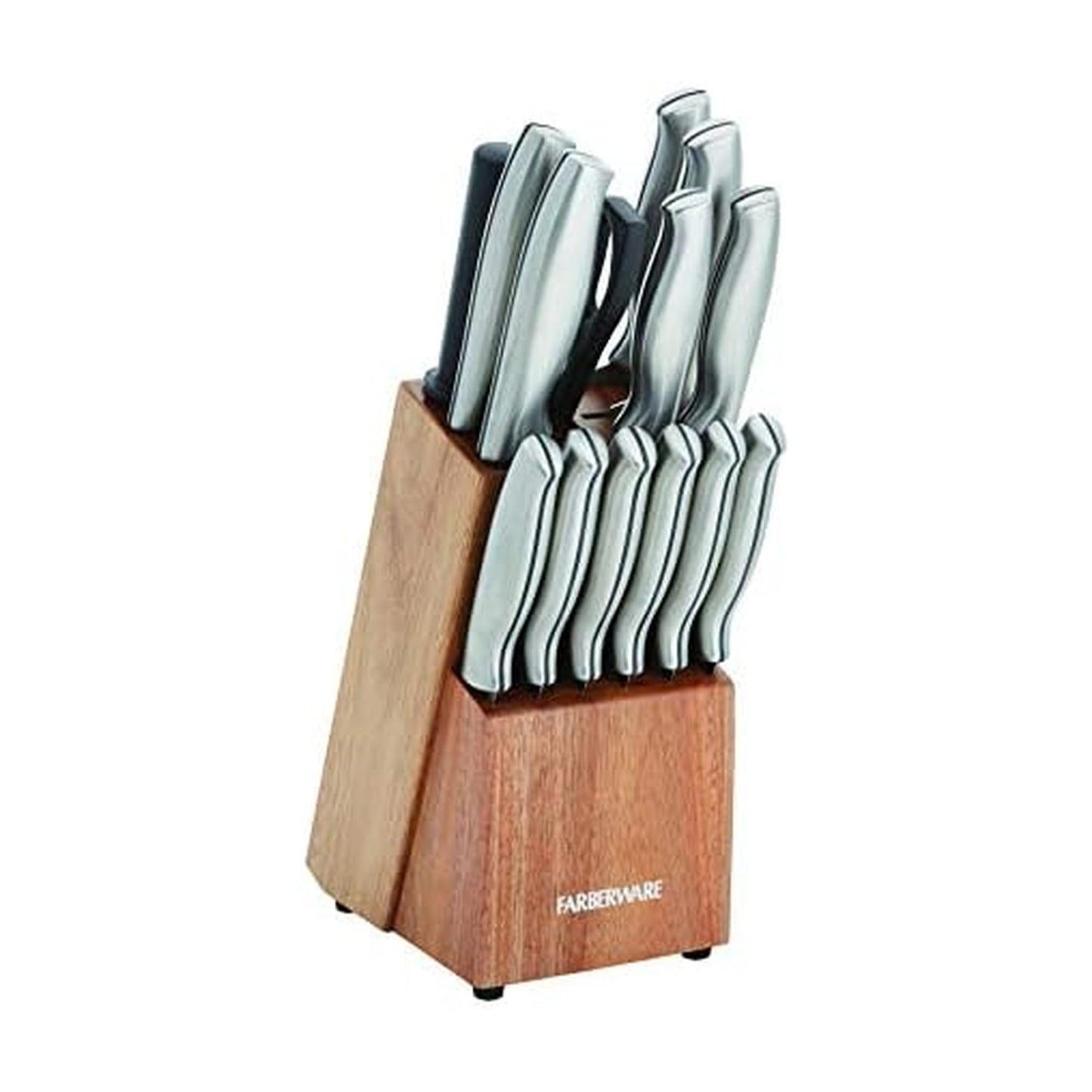 Farberware Juego de cuchillos de acero Inoxidable con sello bloque de 15 piezas