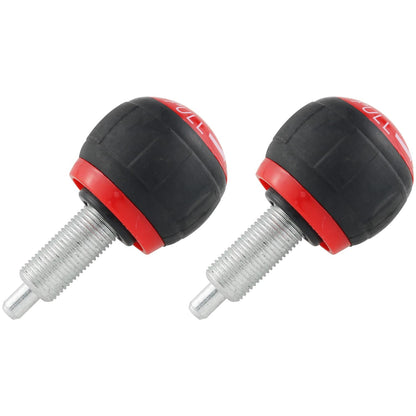 WHYHKJ 2PCS M16 Pull Pin Spring Pins Fitness Equipment Latch Handle M16 Fitness Pop Pull Pin Knob Release Synthetic Cardboard Handle Exercise Spare Accessory, Black Red Silver
