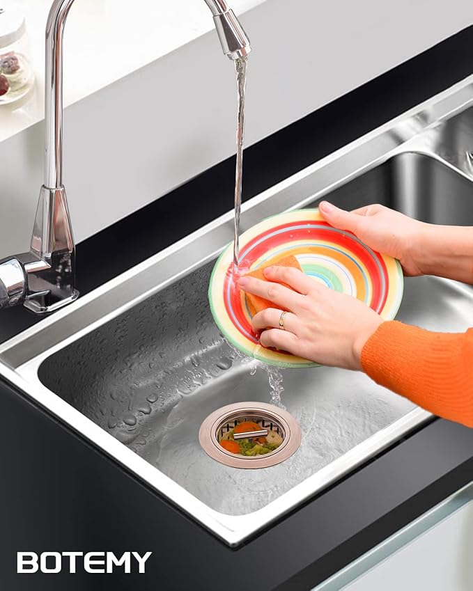 BOTEMY B9171 Copper Kitchen Sink Drain Kit 3 1/2 Sink Strainer