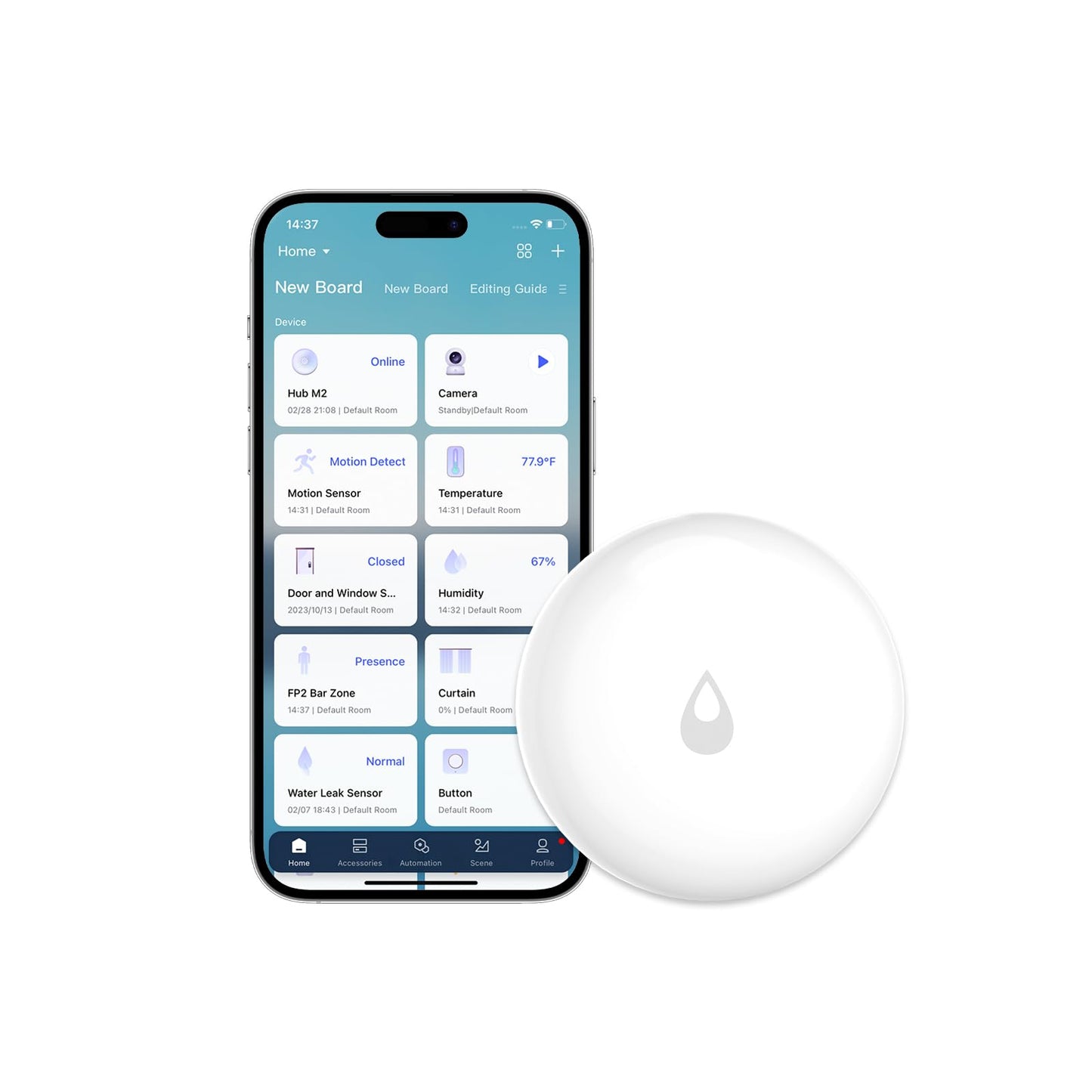 Aqara Water Leak Sensor 3 Pack, Zigbee Wireless Water Leak Detector for Alarm System and Smart Home Automation, Requires AQARA HUB, App Notifications, for Kitchen, Bathroom, Basement, Works with IFTTT