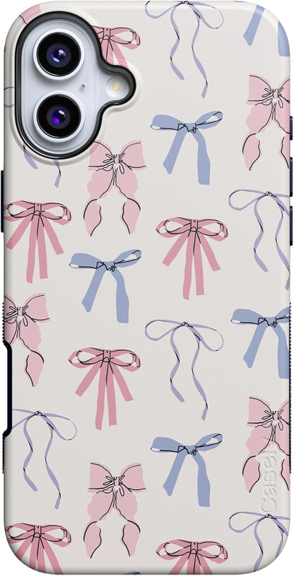 Casely iPhone 16 Plus Case | Blue Stripes | Sunday Best | Compatible with MagSafe | Bold Protective Design