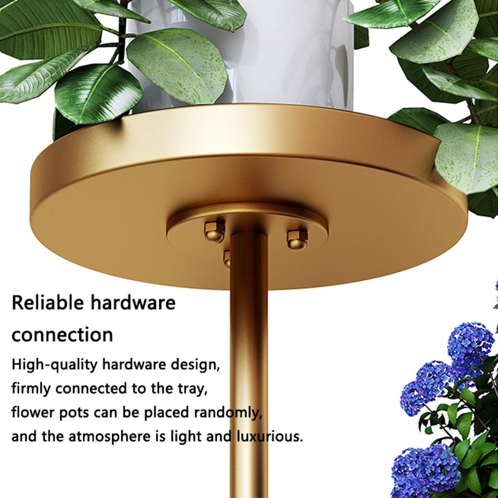 IOEDHW 4-Tier Black Metal Plant Stand, 40 Inch Tall Corner Indoor Plant Stand With 4 Tray, Small Metal Plant Flower Stand Outdoor For Patio Garden Balcony Living Room