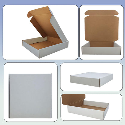 10 x 10 x 2 inch Shipping Boxes Set of 25， White Corrugated Cardboard Box Mailer Boxes for Packaging Small Business Shipping，Mailing Boxes Bulk for Birthday Wedding Party Book Literature Gift Giving