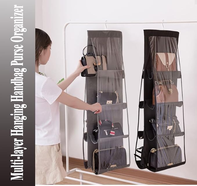 AARAINBOW 2 Packs Hanging Handbag Purse Organizer, Handbag Organizer