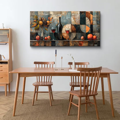 KELIYUAN Wall Art For Kitchen Wall Decor For Living Room Dining Room Decorations Wine Glass Wall Painting Still Life Abstract Pictures Artwork Ready To Hang bar Wall Posters Home Decor 20"x40"
