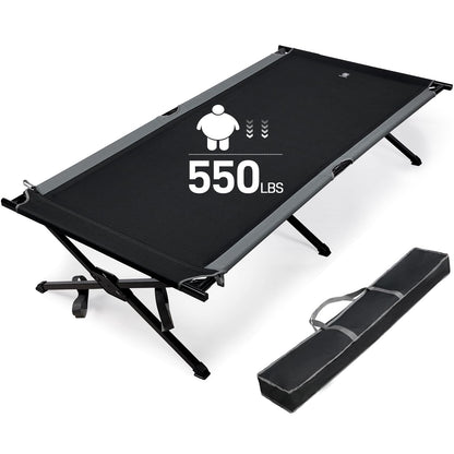 EVER ADVANCED Extra Wide Camping Cot for Adults Oversized XXL Sleeping Cots Folding Cot Bed with Carry Bag, 84.3" L x 41.9" W, Support to 550 lbs
