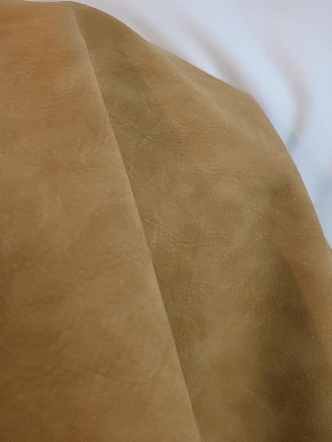 Wheat Nubuck Soft Faux Leather Fabric PU Leather by The Yard Synthetic Pleather
