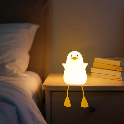 YuanDian Cute Duck Night Light, Gifts for Women Teen Girls Baby,Night Lights for Kids Bedroom, Cute Christmas Seagull Chick Silicone Nightlights for Children Toddler.