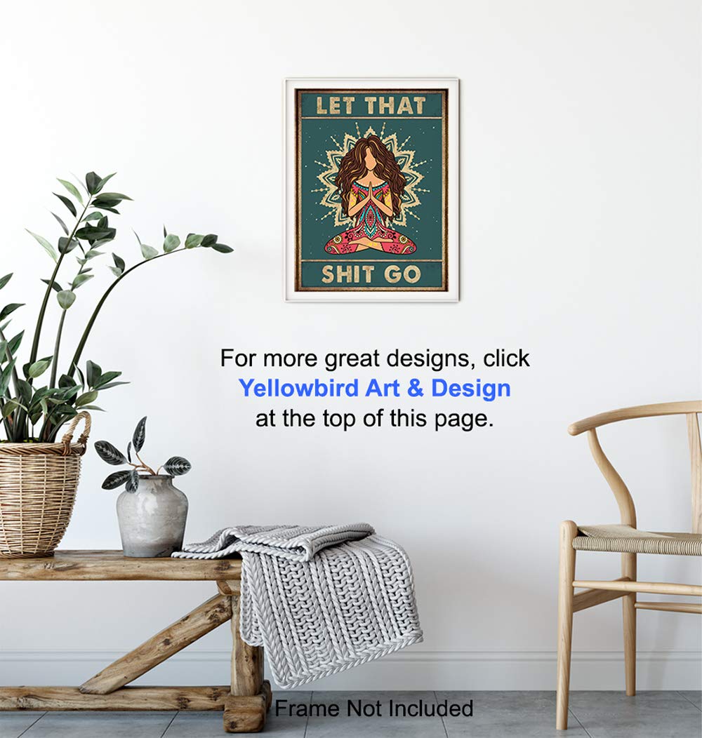 Zen Decor - Meditation Gifts - Spiritual Gifts for Women - Spa Wall Art Room Decor - Namaste Wall Art - Yoga Print - Meditation Decoration - Mandala Artwork - Boho New Age Buddhist Picture