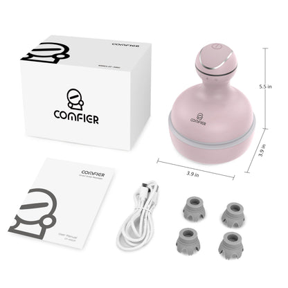 COMFIER Electric Scalp Massager with Mutlti-Modes Vibration, Portable Handheld Head Scratcher for Hair Growth,Waterproof Head Massager for Full Body,Dog Cat Massager for Deep Clean and Stress Relax