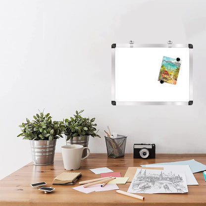 TORASO Dry Erase Monthly Calendar Board, Magnetic Surface Whiteboard for Wall, Office/School/Home, Aluminum Frame Hanging Board 11.8"x 15.7"(YL-Silver-3040-A)