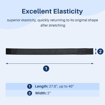 Comfytemp Ice Pack Strap, Stretchable, Reusable, 27.6 x 2 in, 1pc, Ice Belt Extender Strap, Elastic Hook and Loop Extension Strap Adds Length to Most Ice Packs, Multiple Uses