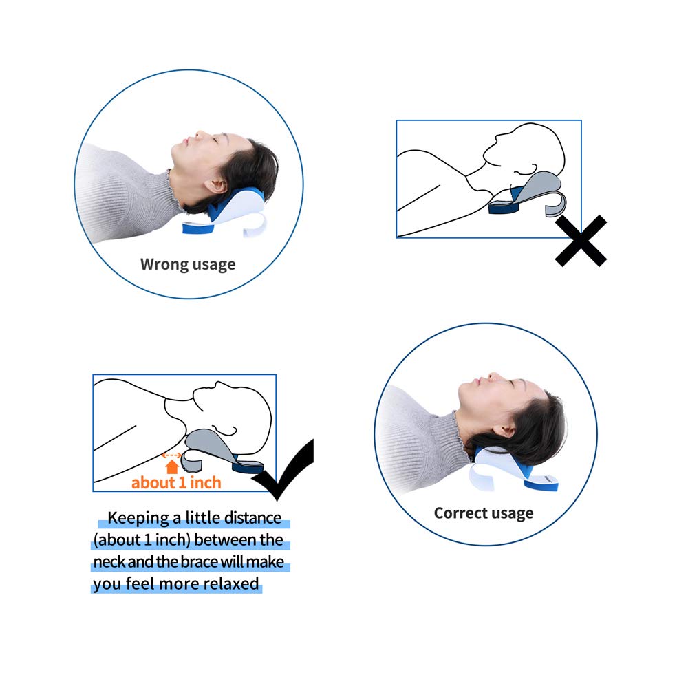 REARAND Neck and shoulder relaxation pillow for Orthopaedic relief Neck and support shoulder Upper Spine loose pain massage traction