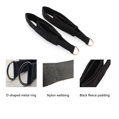 Arisenca Pilates Double Loop Straps with Extra Padding, Adjustable D Ring Reformer Straps for Home Gym, Yoga Stretching, Core Strength Training